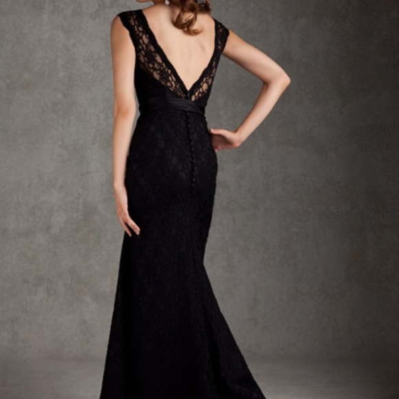 Mori Lee Dresses & Skirts - Black lace formal bridesmaid dress